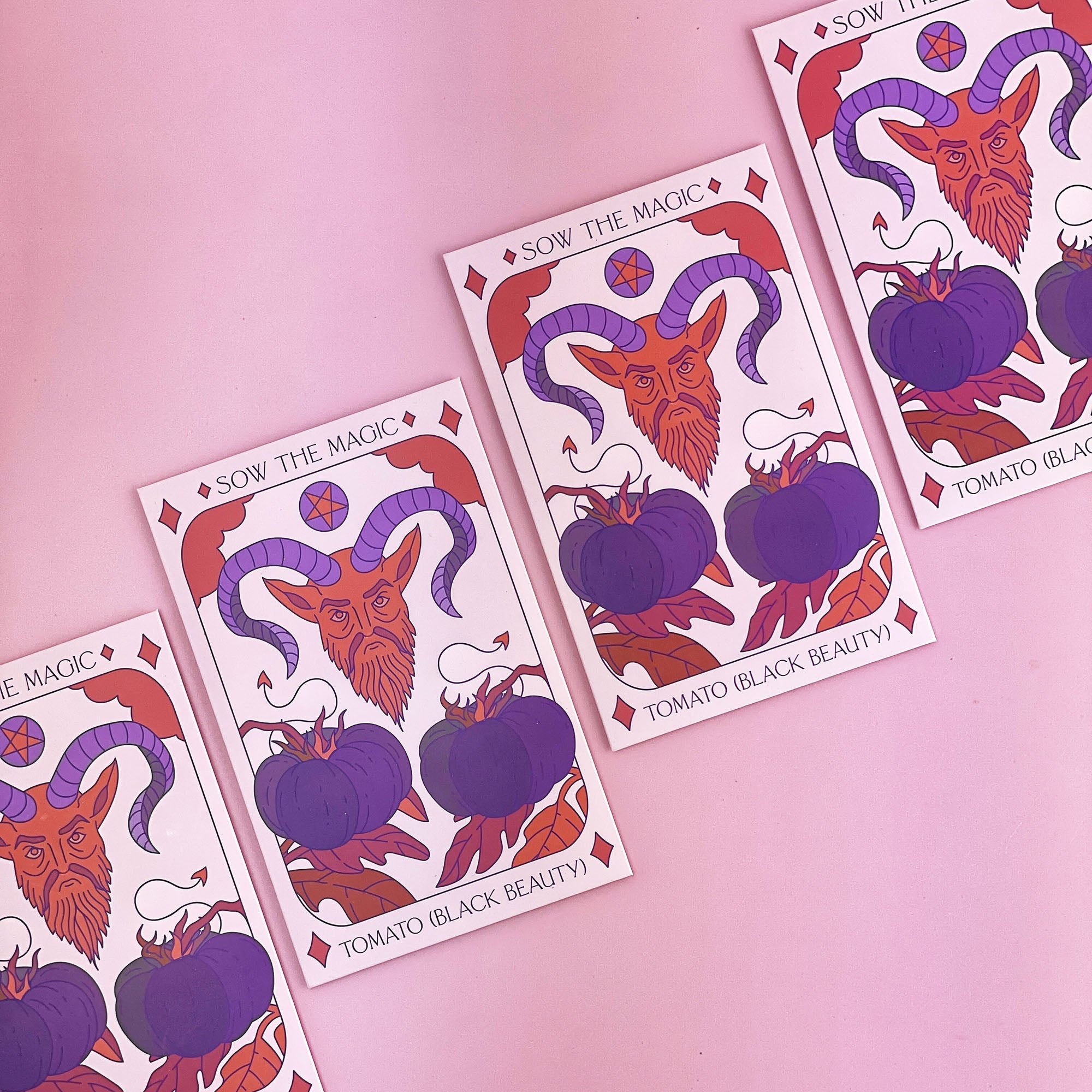 Black Beauty Tomato Tarot Seed Packet - Thumbnail 2