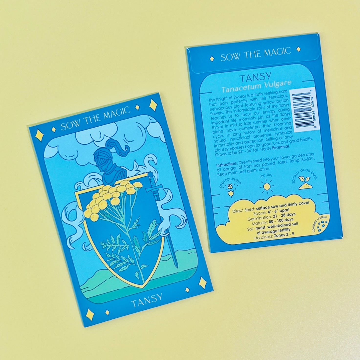 tansy flower seeds Tansy Tarot Seed Packet