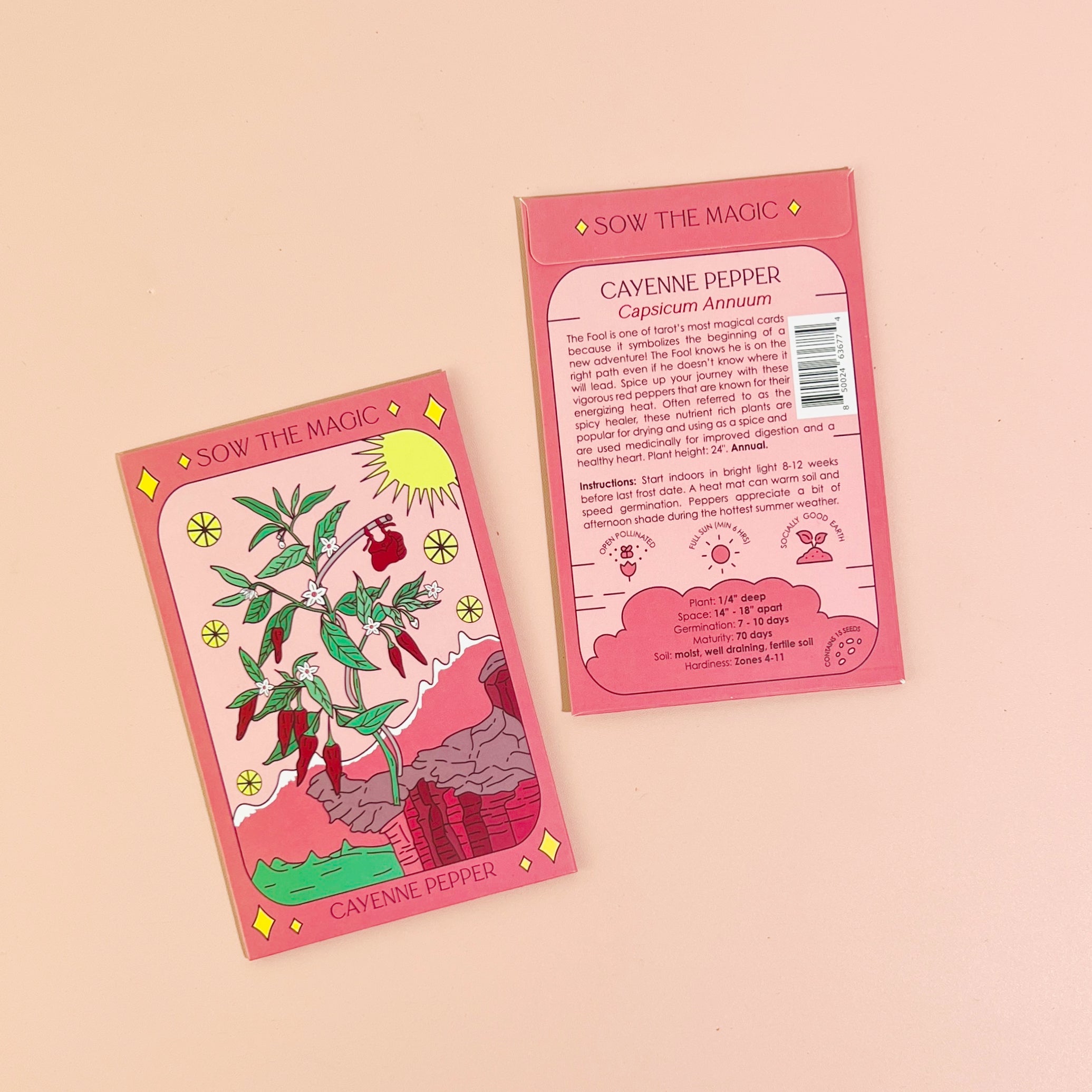 Cayenne Pepper Tarot Seed Packet