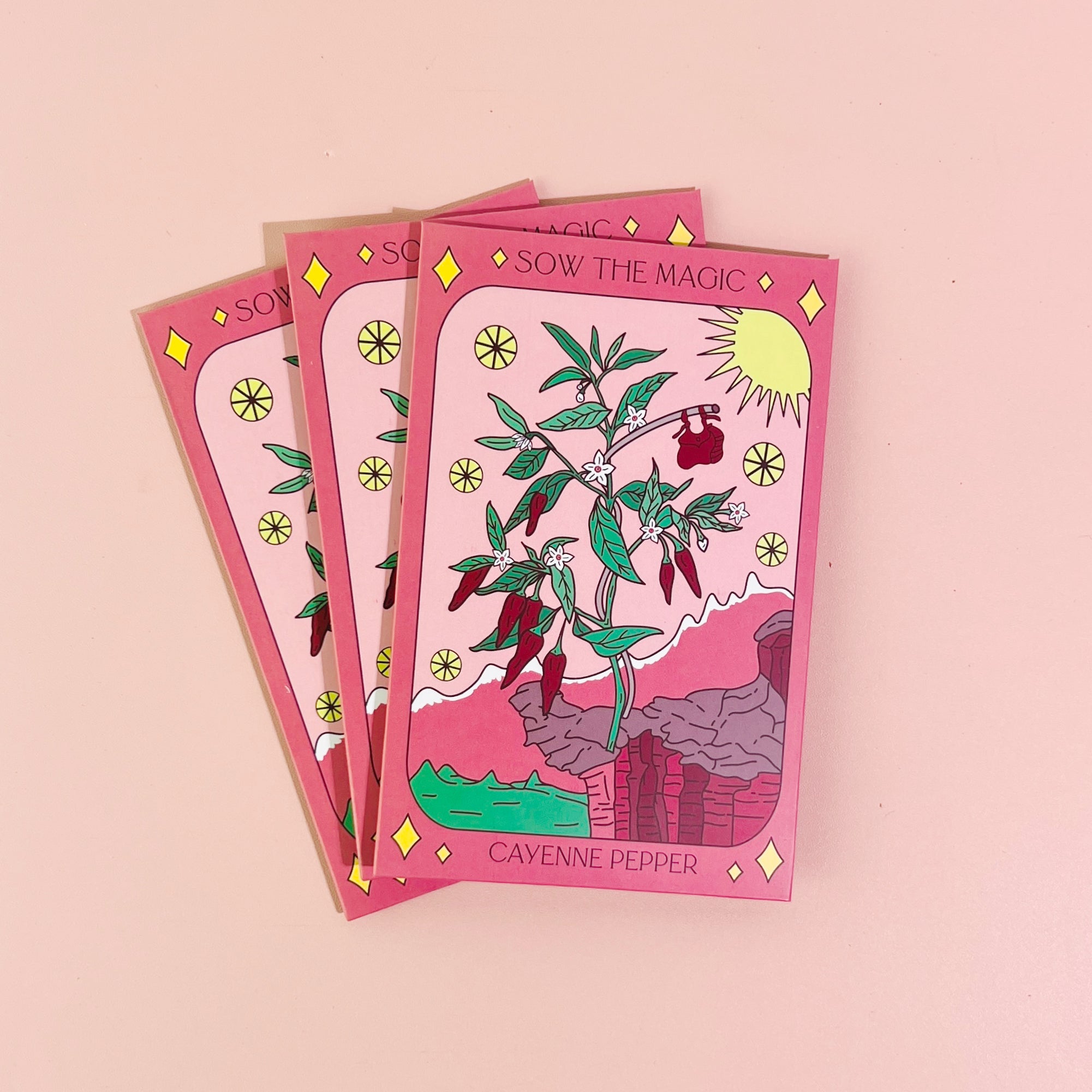 Cayenne Pepper Tarot Seed Packet