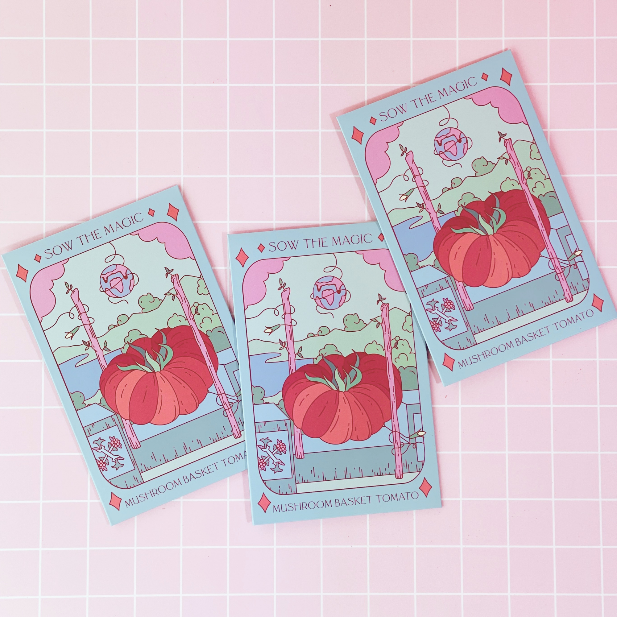 Mushroom Basket Tomato Tarot Seed Packet