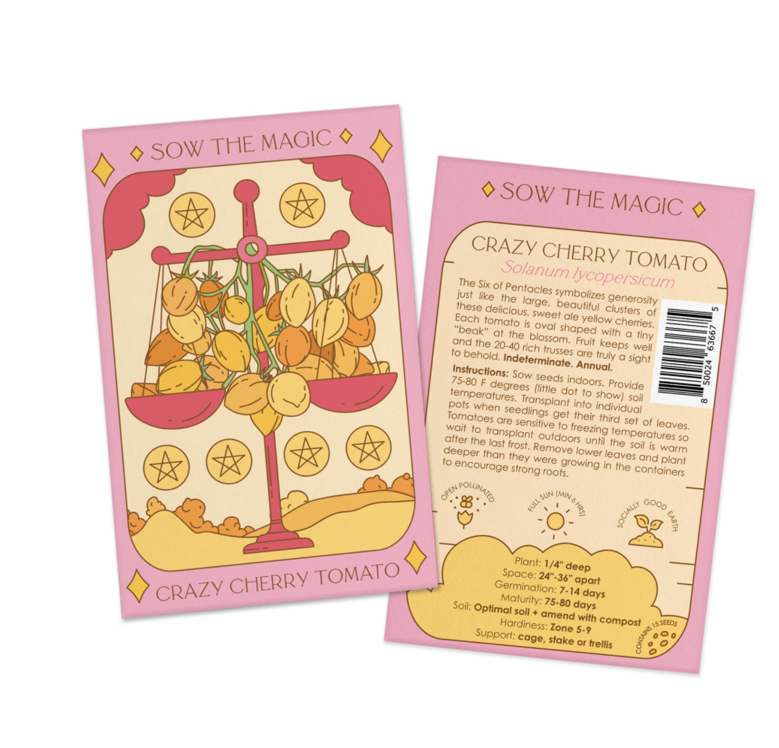 Crazy Cherry Tomato Tarot Seed Packet