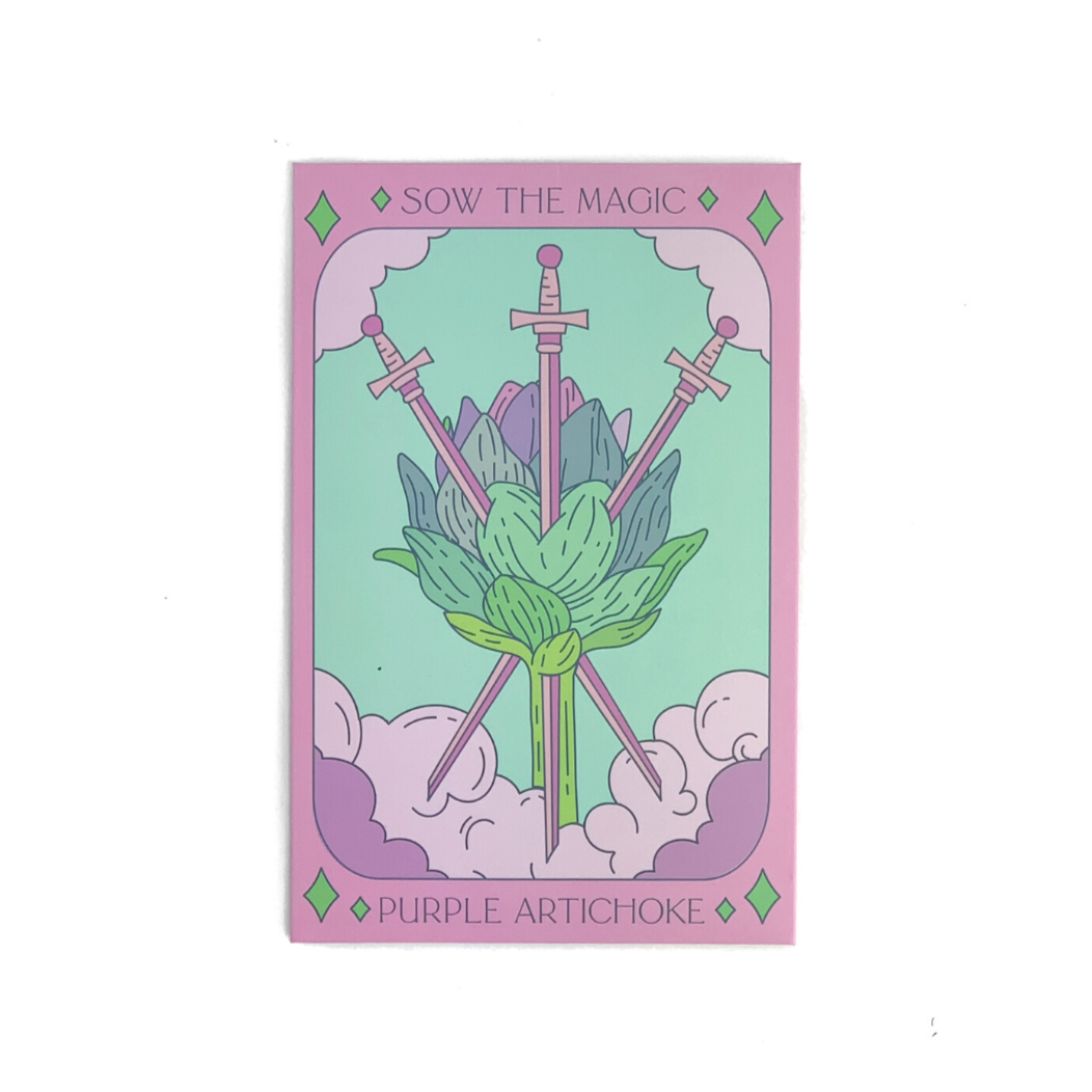 Purple Artichoke Tarot Seed Packet