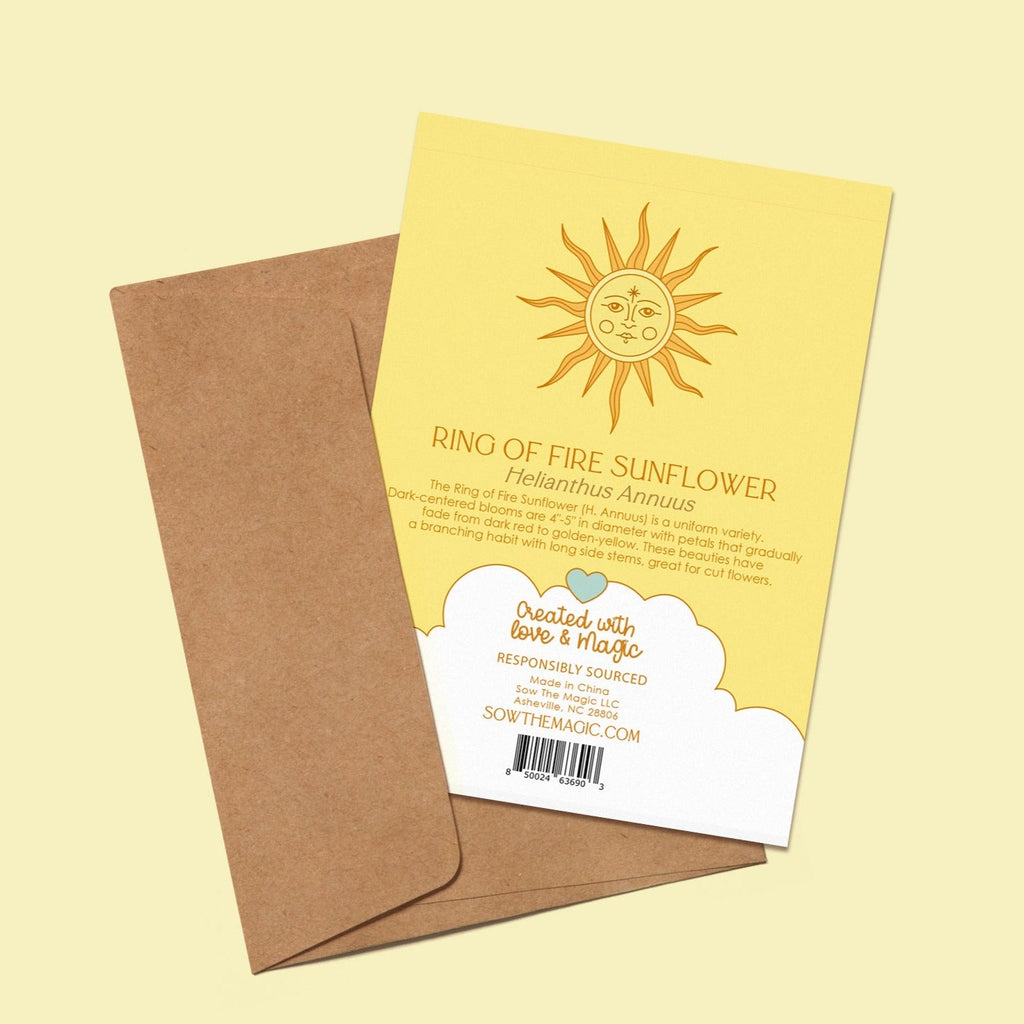 The Sunflower Botanical Tarot Greeting Card