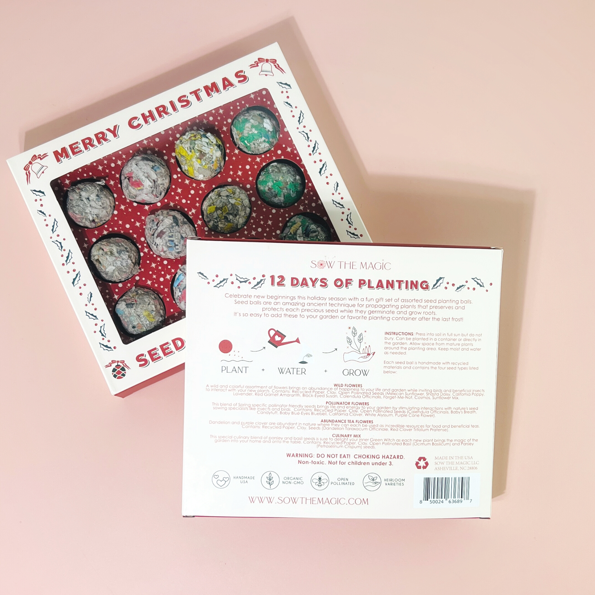 12 Days of Planting Christmas Seed Ball Set